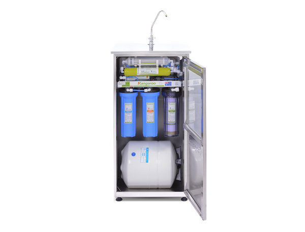 Máy lọc nước Kangaroo 7 lõi vỏ tủ Inox đèn UV KG104