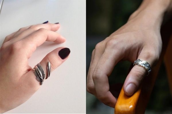 Đeo nhẫn bạc tay nào theo giới tính và mục đích