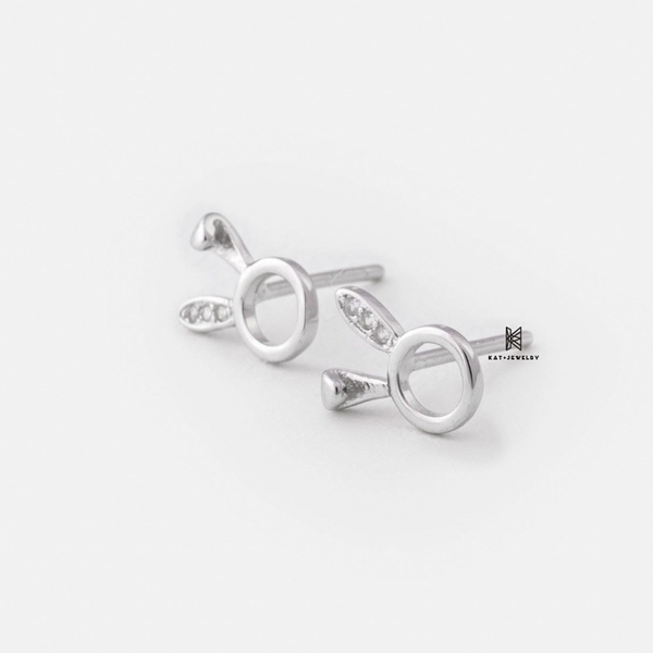 E STUD CUTE RABBIT TINY GEM EAR