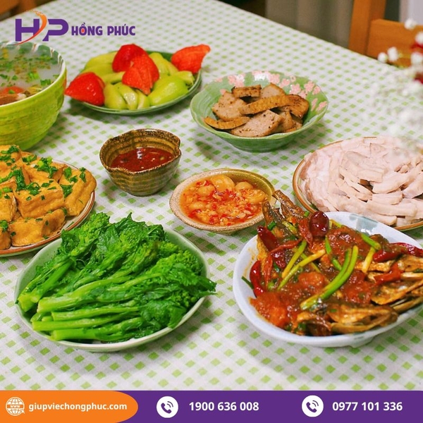 Thực đơn mỗi ngày cung cấp dinh dưỡng cho gia đình