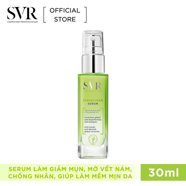 Serum giúp giảm mụn, thông thoáng lỗ chân lông, mềm mịn da SVR Sebiaclear Serum 30ml