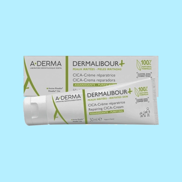 Kem làm dịu phục hồi da A-derma Dermalibour+ Repairing Crème 50ml - giảm khuẩn cho da nhạy cảm, dễ kích ứng