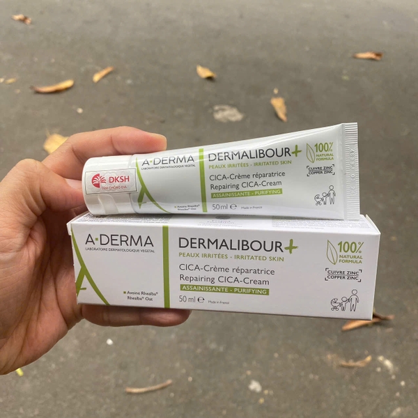 Kem làm dịu phục hồi da A-derma Dermalibour+ Repairing Crème 50ml - giảm khuẩn cho da nhạy cảm, dễ kích ứng