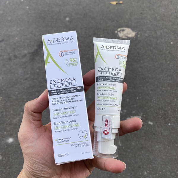 Kem giảm ngứa, khô da cơ địa A-derma Exomega Allergo Emollient Balm 40ml