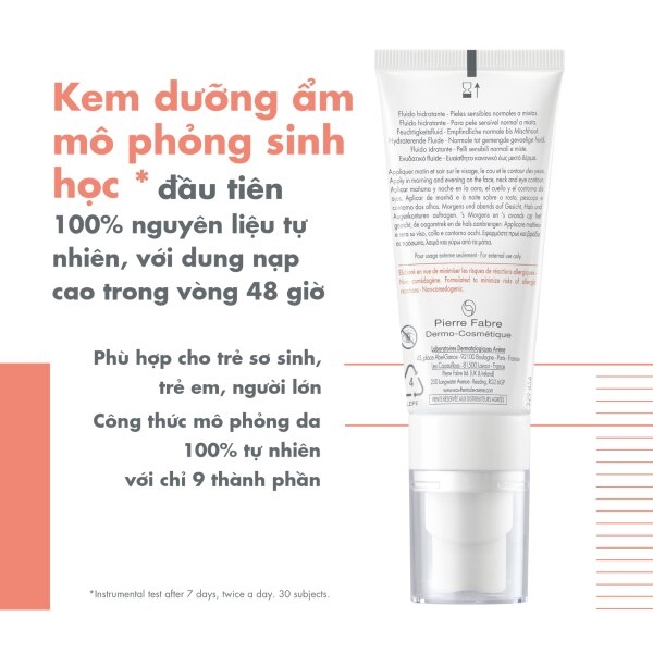 Sữa dưỡng ẩm Avene Tolerance Hydra 10 Hydrating Fluid 40ml - cho da nhạy cảm