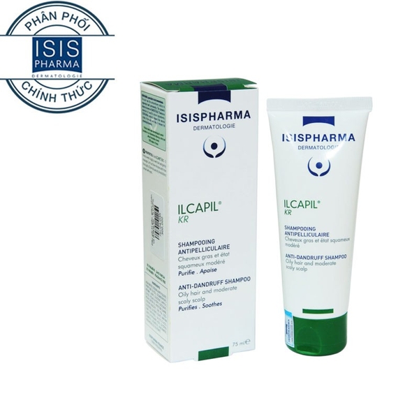Dầu gội giảm gàu, dưỡng tóc, chống rụng tóc da dầu ISIS Pharma Ilcapil KR 75ml