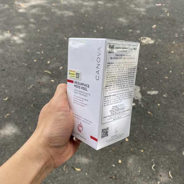 Tinh chất dưỡng da Canova Resurface MD 15 Peel Night Treatment 30ml - làm sáng da, tẩy da chết, chống lão hóa