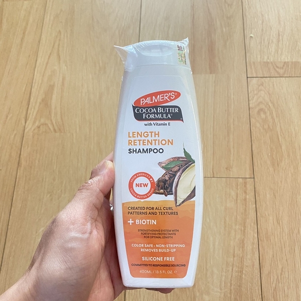 Dầu gội bơ ca cao Palmer's cocoa Butter Formula With Vitamin E Length Retention Shampoo 400ml