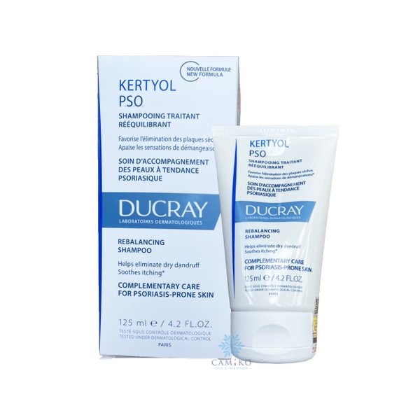 Dầu Gội Giảm Gàu Mảng, giảm ngứa Ducray Kertyol PSO 125ml