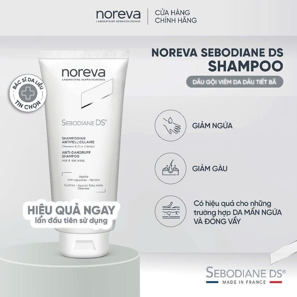 Dầu gội Noreva Sebodiane DS Anti Dandruff Shampoo 150ml - Giảm gàu, giảm ngứa