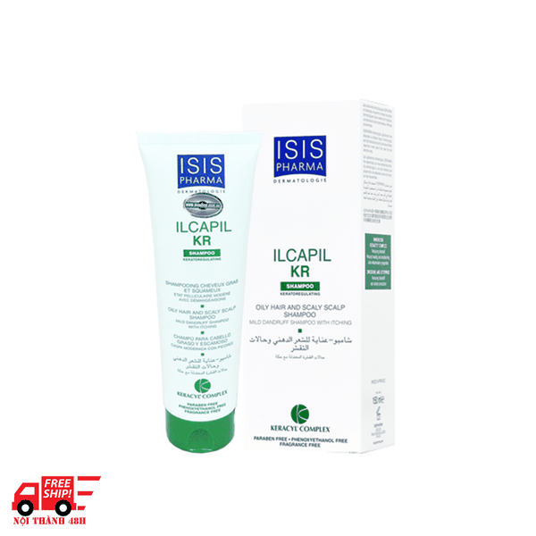 Dầu gội giảm gàu, dưỡng tóc, chống rụng tóc da dầu ISIS Pharma Ilcapil KR 75ml