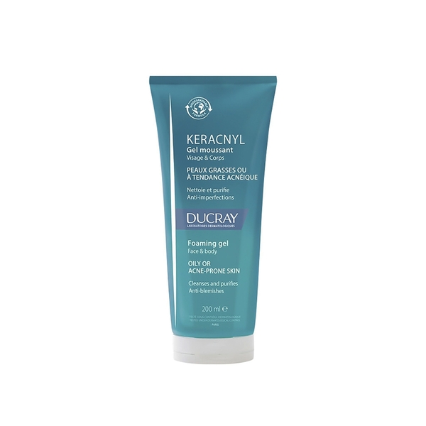 Gel Rửa Mặt Cho Da nhờn Mụn Ducray Keracnyl Gel Innova Myrtacine 200ml