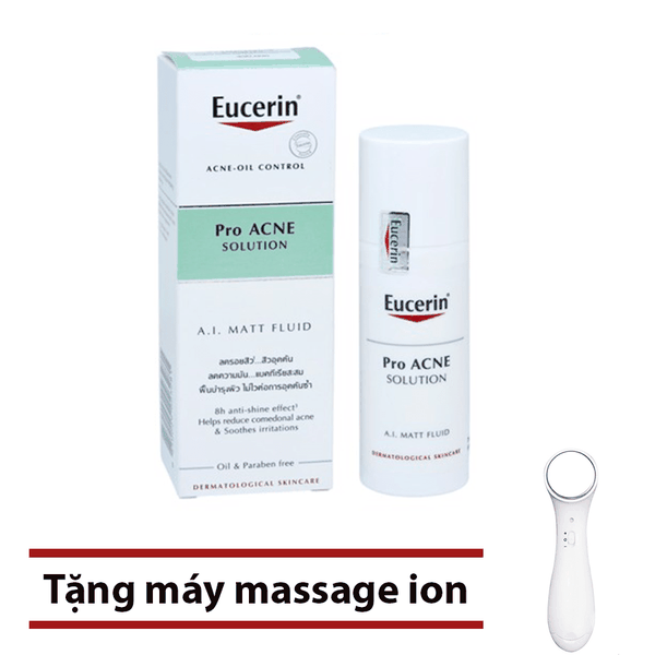 Kem giảm mụn kiểm soát nhờn trong 8 giờ Eucerin Pro Acne AI Matt Fluid 50ml