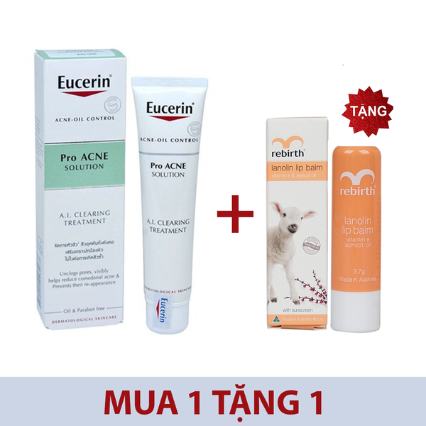 [Tặng Son dưỡng] Gel giảm mụn Eucerin ProAcne AI Clearing Treament 40ml