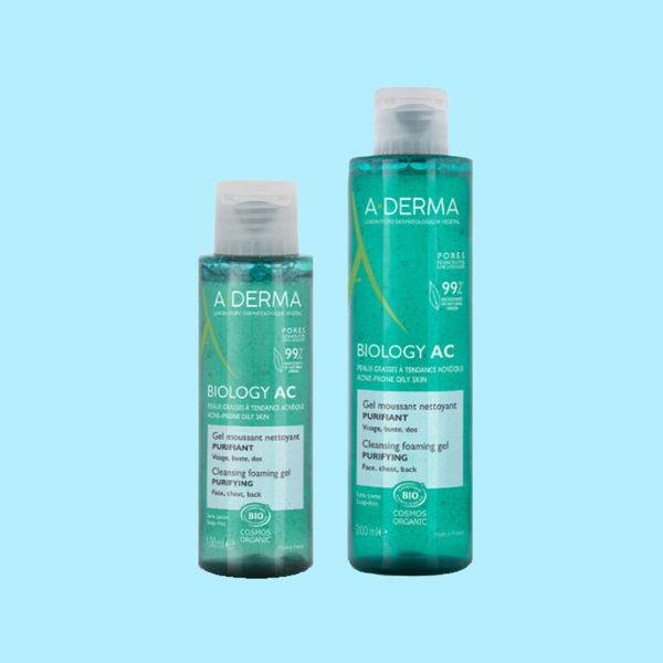 Gel Rửa Mặt A-Derma Biology AC Cleansing Foam Gel 200ml - Dịu Nhẹ Dành Cho Da Nhờn Mụn