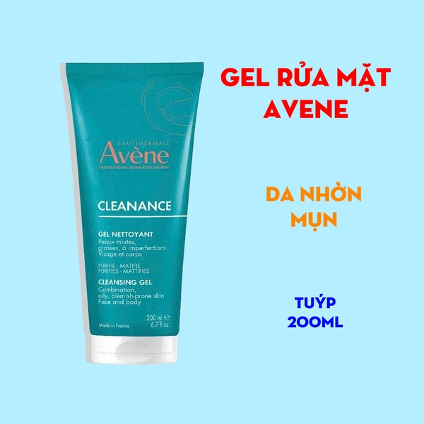 Gel Rửa Mặt Avene Cleanance Cleansing Gel 200ml - Cho Da Nhờn Mụn