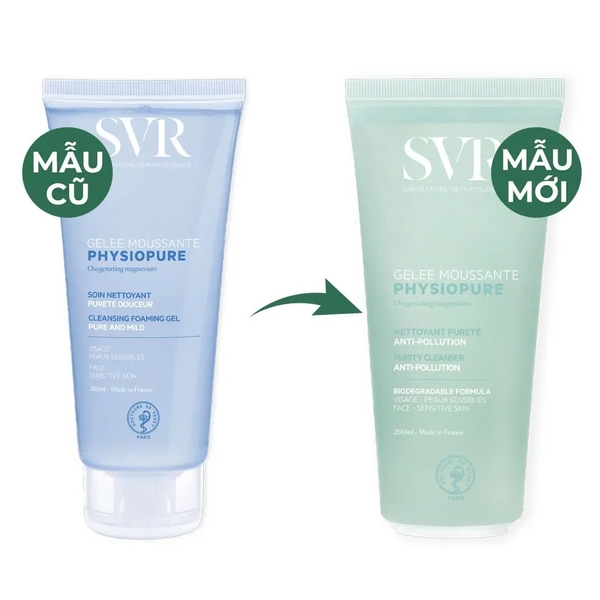 Gel rửa mặt dành cho da nhạy cảm SVR Physiopure Gelée Moussante 200ml