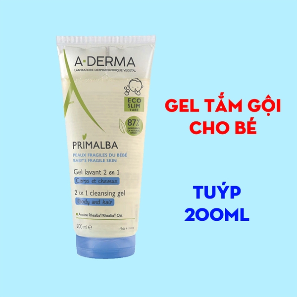 Gel tắm gội A-Derma Primalba Cleansing Gel 2in1 500ml - cho trẻ sơ sinh và trẻ nhỏ