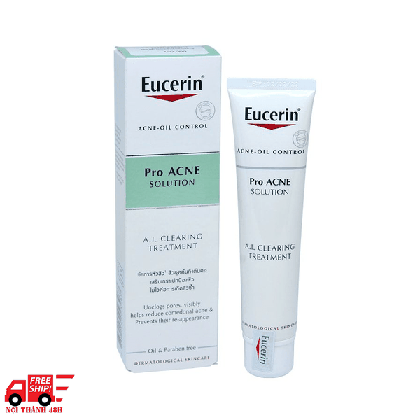 [Tặng Son dưỡng] Gel giảm mụn Eucerin ProAcne AI Clearing Treament 40ml