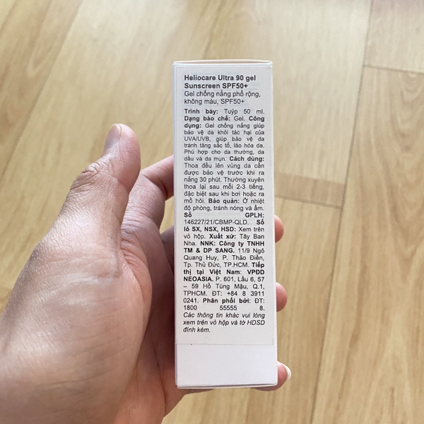 Gel Chống Nắng Heliocare Ultra 90 Gel 50ml - dành cho da sau khi bắn laser