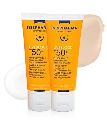 Kem chống nắng không màu dành cho da nhạy cảm ISIS Pharma Uveblock SPF50+ Fluid 40ml