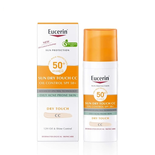 Kem chống nắng có màu phấn Eucerin Sun Oil Control CC Tinted SPF 50+ 50ml