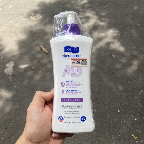 Kem dưỡng Rosken AD Probiotic Cream 75ml - chăm sóc da cơ địa, da dị ứng, da khô, chàm, vảy nến