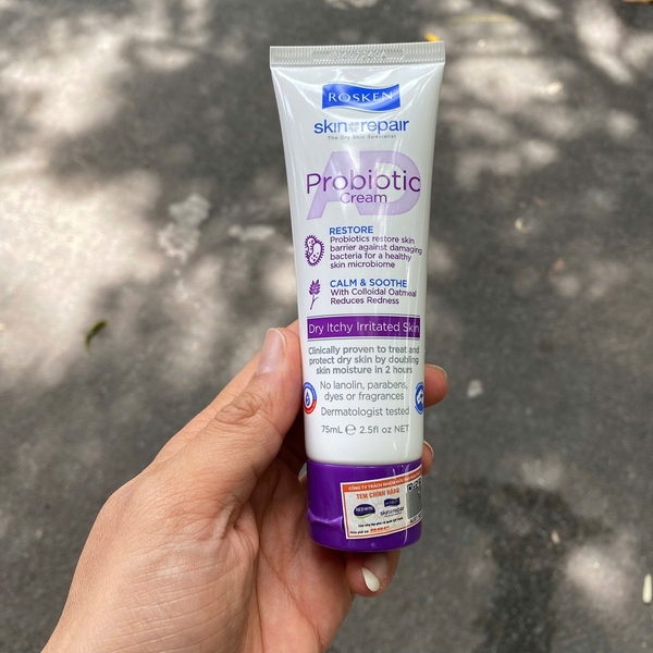 Kem dưỡng Rosken AD Probiotic Cream 75ml - chăm sóc da cơ địa, da dị ứng, da khô, chàm, vảy nến