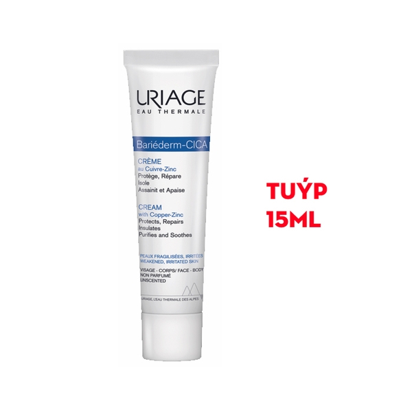 Kem chăm sóc da kích ứng Uriage Bariederm Cica Creme 40ml - làm dịu, làm lành, phục hồi tổn thương