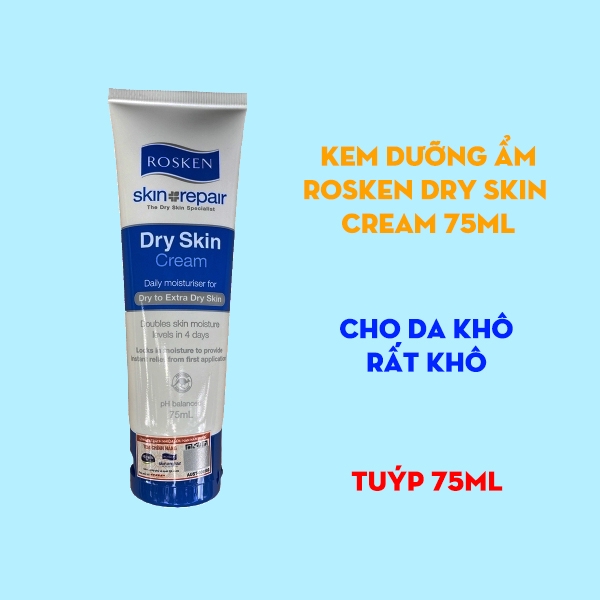 Kem dưỡng ẩm cho da khô Rosken Dry Skin Cream 75ml - cấp ẩm tức thời, giảm khô nứt, giảm thâm