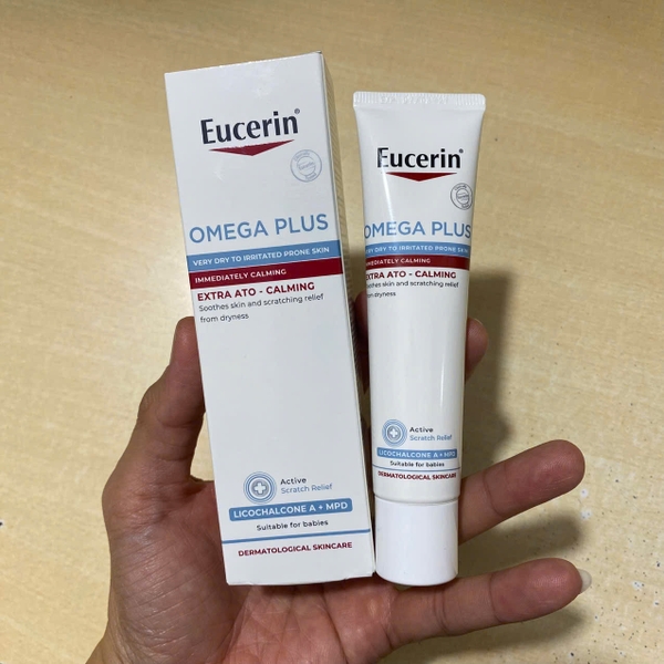 Kem dưỡng Eucerin Omega Plus Extra Ato Calming 40ml - cho da mặt, dành cho da đang kích ứng