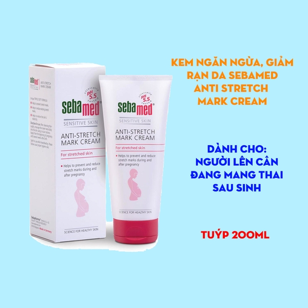 Kem giúp, làm giảm vết rạn khi mang thai và sau sinh Sebamed pH5.5 Anti Stretch Mark Cream 200ml