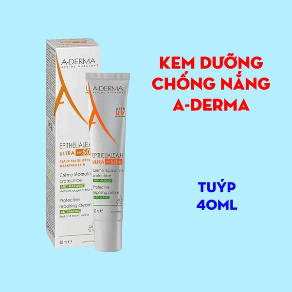 Kem chống nắng A-Derma Epitheliale AH Ultra SPF50+ Cream 40ml - dưỡng ẩm, phục hồi