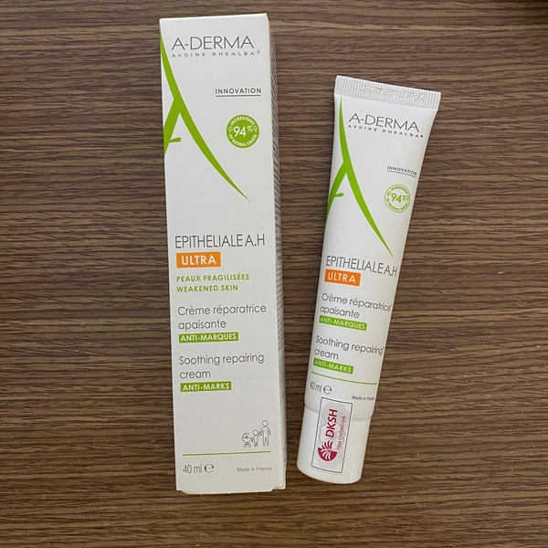 Kem phục hồi, tái tạo da A-DERMA Epitheliale AH Ultra Soothing Cream 40ml - sau khi bắn lazer, thẩm mỹ