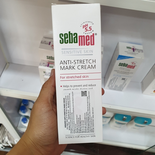 Kem giúp, làm giảm vết rạn khi mang thai và sau sinh Sebamed pH5.5 Anti Stretch Mark Cream 200ml