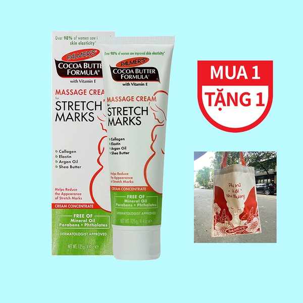 Kem giảm vết rạn Palmer's Cococa Butter Massage Cream Stretch Marks 125g - khi mang thai tháng thứ 5-6