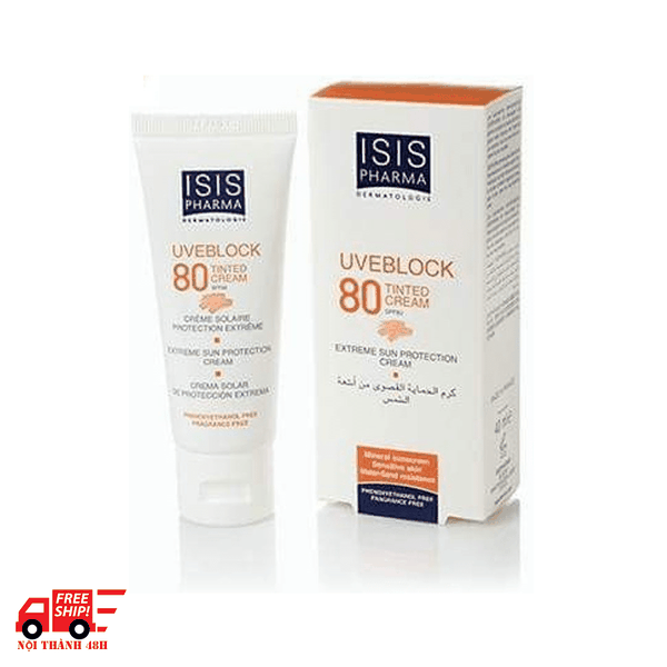 Kem chống nắng Tone màu nâu dành cho da thường ISIS Pharma Uveblock 80 40ml