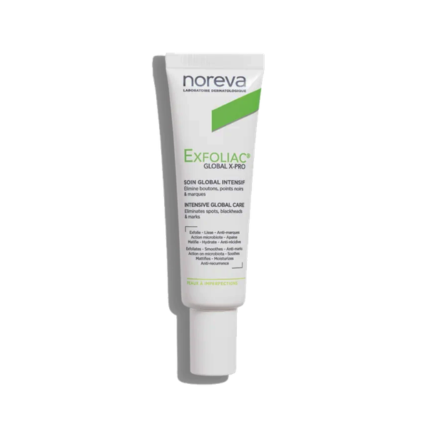 Kem dưỡng mụn, mờ thâm Noreva Exfoliac Global X Pro Intensive Global Care 30ml