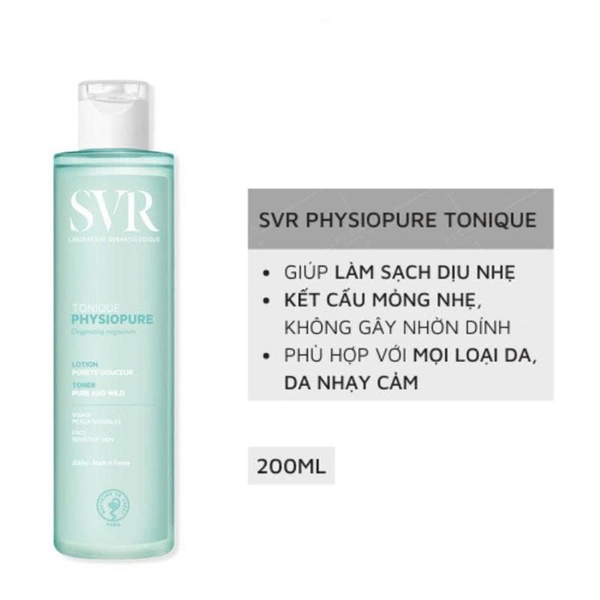 Nước cân bằng da SVR Physiopure Tonique 200ml - cho da nhạy cảm