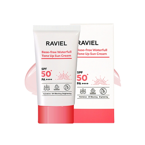Kem chống nắng nâng tone Raviel Base-free Waterfull Tone Up Sun Cream 50ml