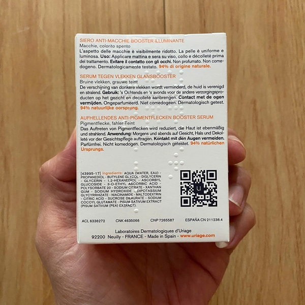 Serum Giảm Nám, Sạm Và Mờ Dấu Hiệu Lão Hóa Uriage Depiderm Anti Dark Spot Serum Brightening Booster 30ml