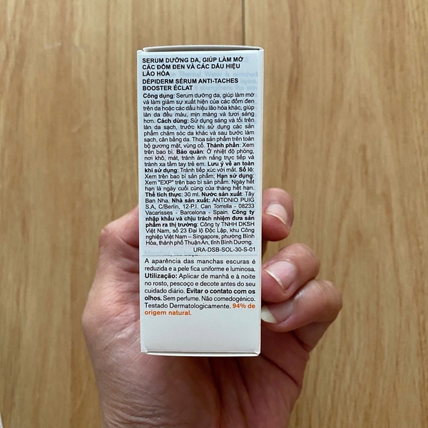 Serum Giảm Nám, Sạm Và Mờ Dấu Hiệu Lão Hóa Uriage Depiderm Anti Dark Spot Serum Brightening Booster 30ml