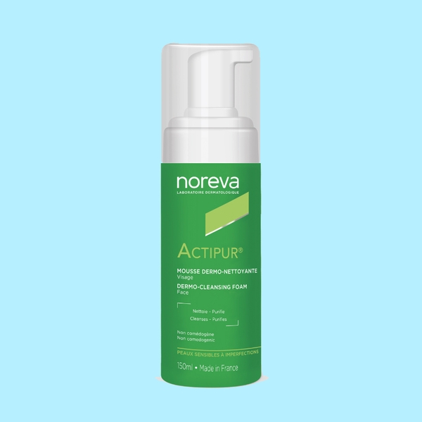 Sửa Rửa mặt Noreva Actipur Dermo Cleansing Foam 150ml - tạo bọt cho da nhờn mụn, nhạy cảm