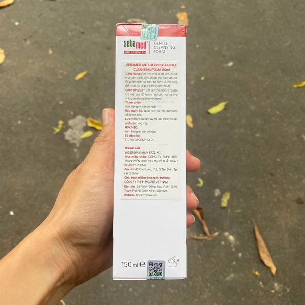 Sữa rửa mặt Sebamed Anti Redness Gentle Cleansing Foam 150ml - làm dịu cho da nhạy cảm, mẩn đỏ