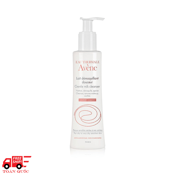 Sữa rửa mặt - tẩy trang êm dịu AVÈNE Gentle Milk Cleanser 200ml