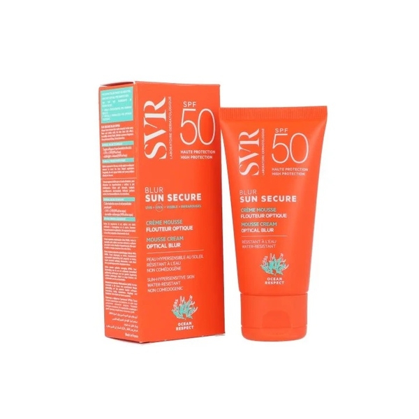 Kem chống nắng SVR Sun Secure Blur SPF50+ 50ml - trang điểm nhẹ, chống ánh sáng xanh