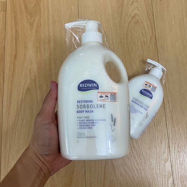 Sữa tắm Redwin Sorbolene body Wash With Vitamin E 500ml - làm sạch và cân bằng độ ẩm