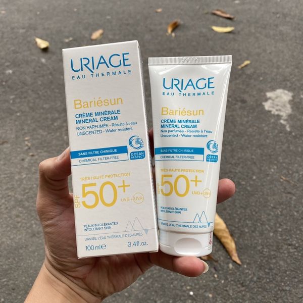 Kem chống nắng bảo vệ da tối đa Uraige Bariesun SPF 50+ Crème Minerale 100ml