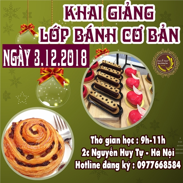 Khai giảng lớp Bánh Cơ Bản K1.12-2018