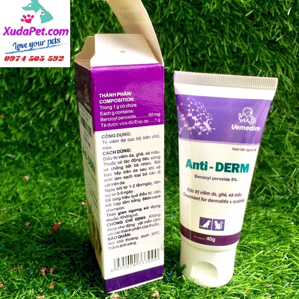ANTI DERM - Thuốc đặc trị viêm da, ghẻ, xà mâu
